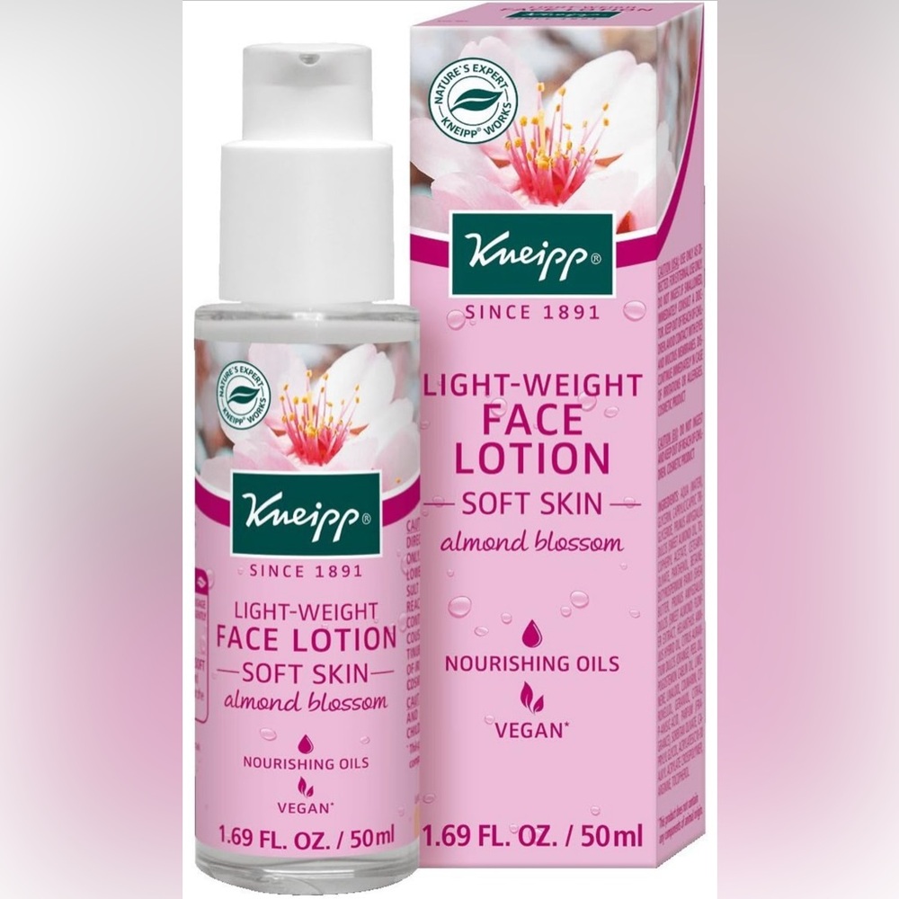 Kneipp Light Weight Face Lotion Soft Skin Almond Blossom 1.69 Oz New